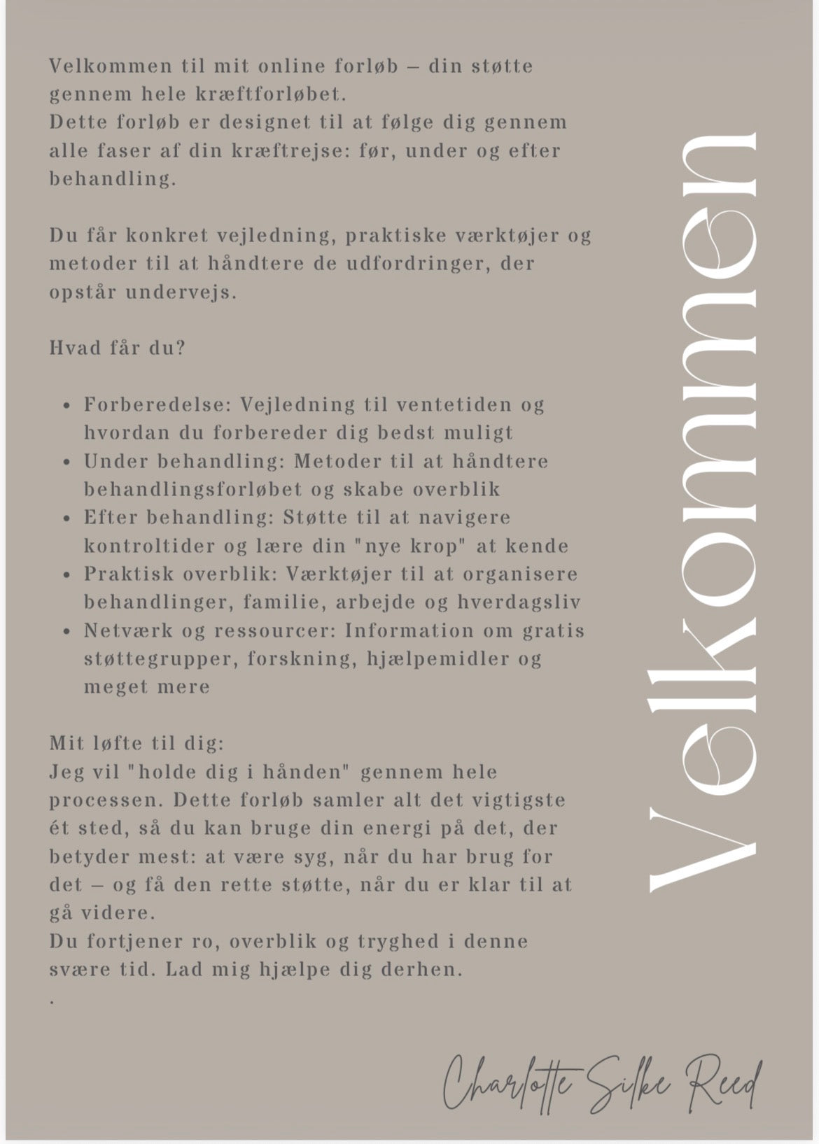 Før, Under & Efter - Online Kræftforløb (Delbetaling)