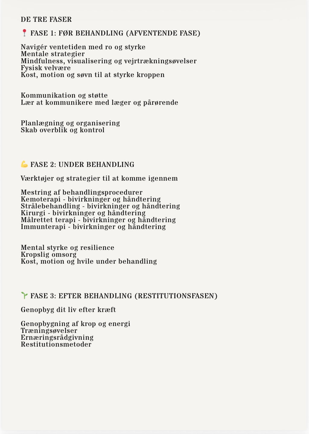 Før, Under & Efter - Online Kræftforløb (Delbetaling)