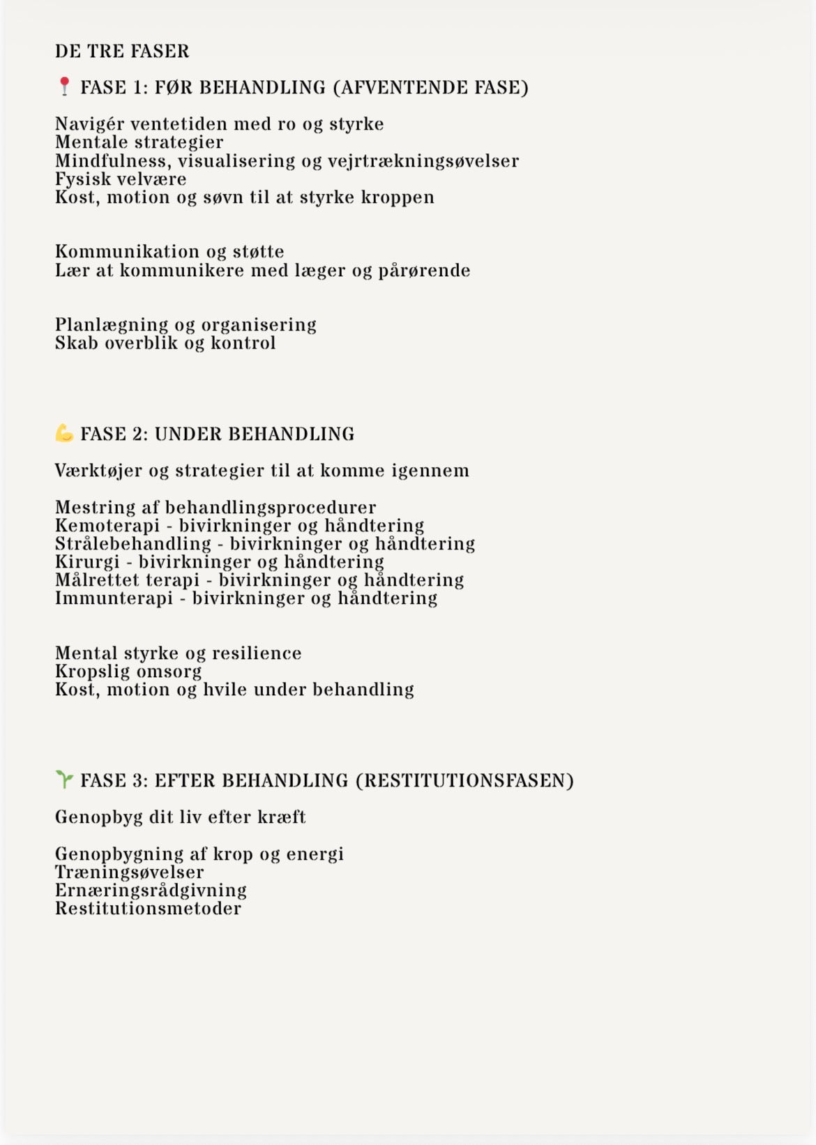 Før, Under & Efter - Online Kræftforløb (Delbetaling)